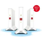 FRITZ! Mesh Set 20003109, Rot, Weiß, 2x2/4x4, Netzwerk-Repeater, Leistung, WLAN, Dual-Band (2,4 GHz/5 GHz), Wi-Fi 6E (802.11ax)