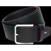 BOSS Ledergürtel "Drazen--Tip_Sz40", Herren, Gr. 115, schwarz (schwarz 001), Leder, unifarben, Gürtel Ledergürtel