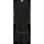 Cream Midikleid "Damen Kleid CRDanielle", Damen, Gr. 38, N-Gr, schwarz (pitch schwarz), Obermaterial: 88% Viskose CV. 12% Nylon NY., Kleider Midikleid