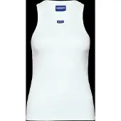HUGO Tanktop aus Stretch-Baumwolle mit blauem Logo-Label Grösse M