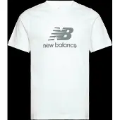 New Balance "SPORT ESSENTIALS LOGO T-SHIRT" sportliches T-Shirt, mit Kurzarmdesign, ohne Verschluss, aus Baumwolle