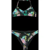 Roxy Triangel-Bikini "Active Set", Kinder, Gr. 16(165-172cm), bunt (anthrazit aquarella active rg), Obermaterial: 82% Polyester, 18% Elasthan., Bikini-Sets Triangel-Bikini, Topseller