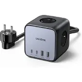 UGREEN DigiNest Pro, 1,8 m, Typ C, Grau, Schwarz, 1 AC-Ausgänge, USB Type A/USB Type-C