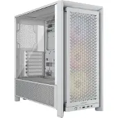 Corsair FRAME 4000D RS ARGB, Midi Tower, PC, Weiß, ATX, EATX, micro ATX, Mini-ITX, Kunststoff, Stahl, Gehärtetes Glas, Gaming