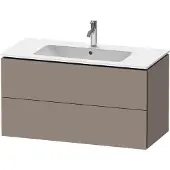 Duravit L-Cube Waschtischunterbau wandhängend, 2 Schubkästen, 1020x550x481mm, LC624204343, Farbe: Basalt Matt Dekor