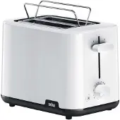 Braun HT1010WH, 2 Scheibe(n), Weiß, Kunststoff, Drehregler, 900 W, 132 x 35 x 119 mm
