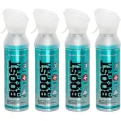 Boost Oxygen Sauerstoffdose zum Inhalieren Menthol-Eukalyptus, mittel, 4x5L