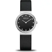 Bering Damen Armbanduhr Ceramic 29 mm Armband Leder Keramik 10729-443