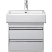 Duravit Ketho Waschtischunterbau wandhängend, 550x480x440 mm, 2 Schubkästen, für Vero Waschtisch 045460, KT663601818, Farbe: Weiß Matt Dekor