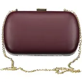 Valentino Stilvolle Rote Damhandtasche mit Kettenriemen und Druckverschluss