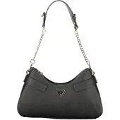 GUESS Elegante Schwarze Damentasche mit Kettengurt und Kontrastdetails