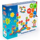 Dumel Konstruktionsspielzeug Zahnradkonstruktionen mit Kurbeln und Zahnradantrieb, über 100 Teile, 8x33x33 cm