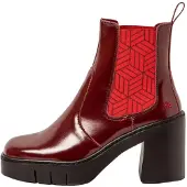 Art für Damen. 119831167003_008 Lederstiefeletten 1983 Berna burgunderrot (41), 8 bis 10 cm, Keine, Lässig, Party