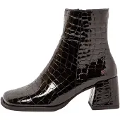 Art für Damen. 117061201003_001 Lederstiefeletten 1706 Verona schwarz (39), 5 bis 8 cm, Reißverschluss, Lässig