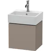 Duravit L-Cube Waschtischunterbau wandhängend, 1 Tür, Anschlag rechts, 434x400x341mm, LC6245R4343, Farbe: Basalt Matt Dekor