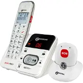 Geemarc Telecom Geemarc AmpliDECT 295 SOS PRO schnurloses Großtastentelefon 30 dB mit mobiler Freisprecheinrichtung (+Anrufbeantworter) - Deutsche Version