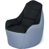 Go Gift Sako bag pouffe Boss grey-black XXL 140 x 90 cm