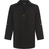 Laura scott Klassische Bluse , Damen, Gr. 36, schwarz, Web, Obermaterial: 100% Polyester, unifarben, Blusen Klassische Bluse, feminin geschnitten, unifarben, aus Polyester