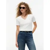 Tommy Hilfiger "CODY V-NECK SHORT SLEEVE" mit V-Ausschnitt, Baumwolle, Slim Fit