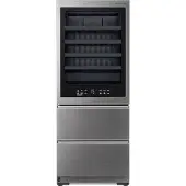LG LSR200W, Weinkühler mit Kompressor, Freistehend, E, Innenbeleuchtung, Schwarz, Edelstahl