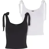 Urban Classics Tanktop "Ladies Tied Basic Jersey Top 2-Pack"