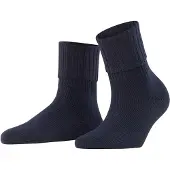 Falke Striggings Rib Damen Bootsocken, 39-42, Blau, Uni,Rippe, Schurwolle