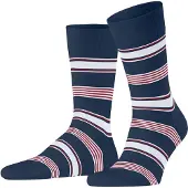 Falke Marina Stripe Herren Socken, 47-48, Blau, Streifen, Baumwolle