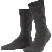 Falke Bristol Pure Herren Socken, 39-40, Grau, Uni, Schurwolle