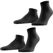 Falke Socken Happy Sneaker Herren Black (2er-Pack)-Schuhgröße 43 - 46