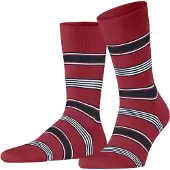 Falke Marina Stripe Herren Socken, 45-46, Rot, Streifen, Baumwolle