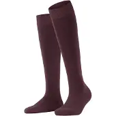 Falke ClimaWool Damen Kniestrümpfe, 41-42, Rot, Uni, Schurwolle