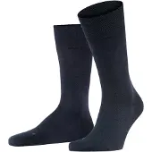 Falke Sensitive Berlin Herren Socken, 43-46, Blau, Uni, Schurwolle