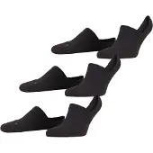 Falke Cool Kick 3-Pack Unisex Füßlinge, 42-43, Schwarz, Uni