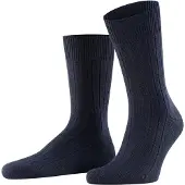 Falke Teppich im Schuh Herren Socken, 45-46, Blau, Uni, Schurwolle