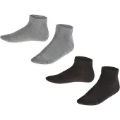 Falke Happy 2-Pack Kinder Sneakersocken, 31-34, Mehrfarbig, Uni, Baumwolle