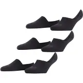 Falke Step 3-Pack Damen Füßlinge, 37-38, Schwarz, Uni, Baumwolle