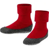 Falke Cosyshoe Minis Kinder Hausschuhe, 27-28, Rot, Uni, Schurwolle