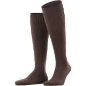 Falke Airport Plus Herren Kniestrümpfe, 39-40, Braun, Uni, Schurwolle