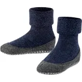 Falke Haussocken "Cosyshoe Minis", Kinder, Gr. 25-26, 6680, dunkelblau, Obermaterial: 90% Schurwolle, 10% Polyamid, unifarben, Socken Haussocken, für Kinder, mit Merinowolle, waschmaschinenfest