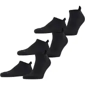 Falke Cool Kick 3-Pack Unisex Sneakersocken, 37-38, Schwarz, Uni