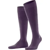 Falke Airport Herren Kniestrümpfe, 45-46, Blau, Uni, Schurwolle