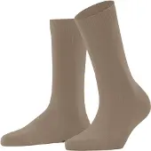 Falke Family Damen Socken, 35-38, Beige, Uni, Baumwolle