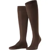 Falke Tiago Herren Kniestrümpfe, 45-46, Braun, Uni, Baumwolle