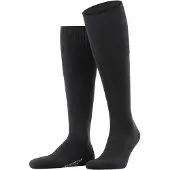 Falke Airport Plus Herren Kniestrümpfe, 45-46, Schwarz, Uni, Schurwolle