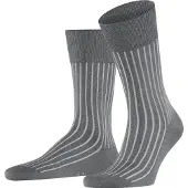 Falke Shadow Herren Socken, 39-40, Grau, Rippe, Baumwolle