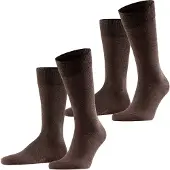 Falke Socken Happy Herren Dark Brown (2er-Pack)-Schuhgröße 43 - 46