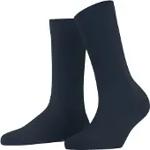 Falke Family Damen Socken, 35-38, Blau, Uni, Baumwolle