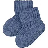 Falke Cotton Catspads Babys Haussocken, 80-92, Blau, Uni, Baumwolle