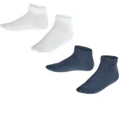 Falke Happy 2-Pack Kinder Sneakersocken, 31-34, Mehrfarbig, Uni, Baumwolle