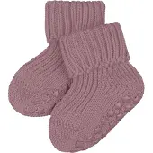 Falke Cotton Catspads Babys Haussocken, 80-92, Rot, Uni, Baumwolle